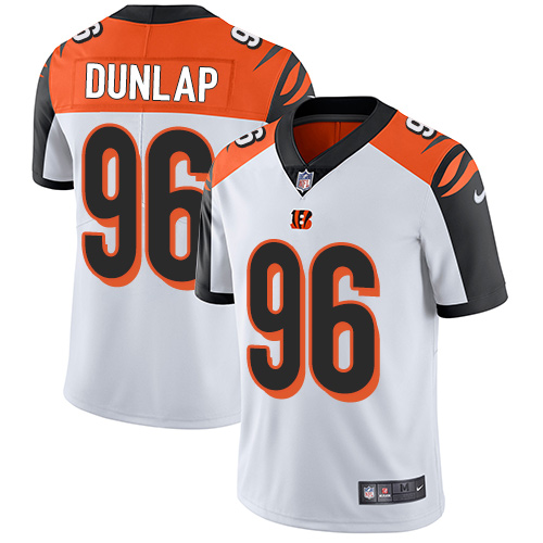 2019 men Cincinnati Bengals 96 Dunlap white Nike Vapor Untouchable Limited NFL Jersey